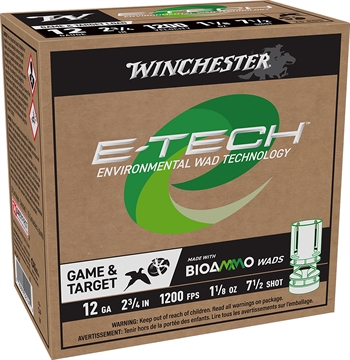 Picture of Winchester Ammo E-Tech 12Gauge 2.75" 1 1/8oz 7.5Shot 25 Per Box/10 Case WCM127