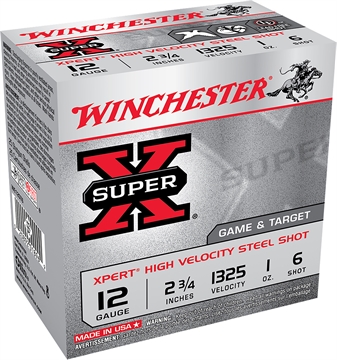 Picture of Winchester Ammo Super X Xpert High Velocity 12Gauge 2.75" 1oz 6Shot 100 Per Box/2 Case *Value Pack WE12GTVP6