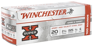 Picture of Winchester Ammo Super X Xpert High Velocity 20Gauge 2.75" 3/4oz 6Shot 100 Per Box/2 Case *Value Pack WE20GTVP6