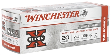 Picture of Winchester Ammo Super X Xpert High Velocity 20Gauge 2.75" 3/4oz 7Shot 100 Per Box/2 Case *Value Pack WE20GTVP7