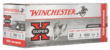 Picture of WINCHESTER 12 GA 3" #3 XPERT HV STEEL WTFWL 1-1/8 OZ 100 RD/BX 2 BX/CS WEX1233VP