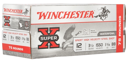 Picture of WINCHESTER 12 GA 3-1/2" BB XPERT HV STEEL WTFWL 1-3/8 OZ 75 RD/BX 2 BX/CS WEX12LBBVP