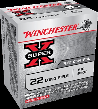 Picture of Winchester Super-X Shotshell Rimfire Ammunition .22 LR 25 gr. #12 50/ct X22LRS