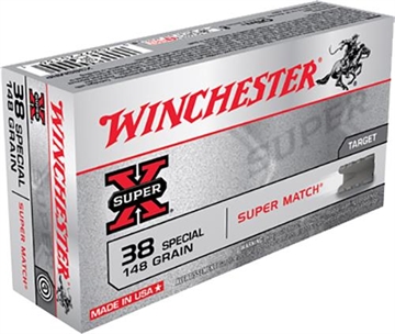Picture of Winchester Ammo Super X 38Special 148gr Super Match Lead Semi Wadcutter 50 Per Box/10 Case X38SMRP