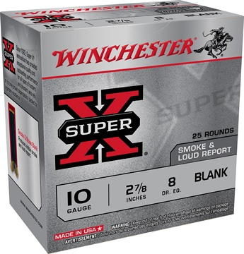 Picture of WINCHESTER 10 GA 2-7/8" SUPER-X BLANK – SMOKE & NOISE 25 RD/BX 10 BX/CS XBP10W