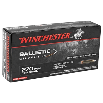 Picture of WINCHESTER BALLISTIC SILVERTIP AMO 270 WSM 150GR 20RD (10 BOX CASE) SBST2705A