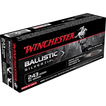 Picture of Winchester Ballistic Silvertip Rifle Ammo 243 WSSM 95 gr. Ballistic Silvertip 20 rd. SBST243SSA
