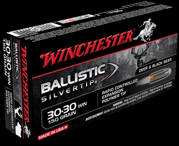 Picture of Winchester Ammo Ballistic Silvertip 30-30Win 150gr Rapid Controlled Expansion Polymer Tip 20 Per Box/10 Case SBST3030