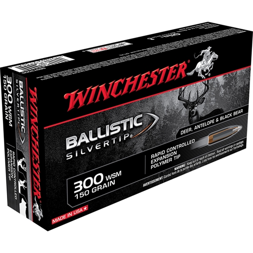 Picture of Winchester Ballistic Silvertip Rifle Ammo 300 WSM 150 gr. Ballistic Silvertip 20 rd. SBST300S
