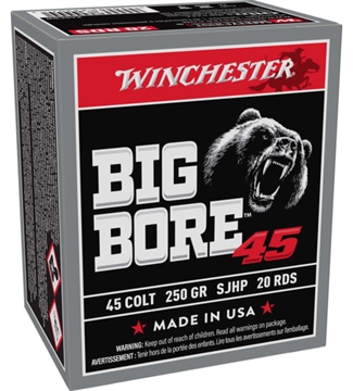 Picture of Winchester Ammo Big Bore 45Colt 250gr Semi Jacketed Hollow Point 20 Per Box/10 Case X45CBB