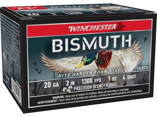Picture of Winchester Ammunition Bismuth, 20 Gauge, 3", #4, 1oz, Shotshell, 15 Round Box SWB2034XV