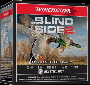 Picture of Winchester Winchester Blind Side 2 Shotgun Ammo 12 ga. 3 in. 1 3/8 oz. 3 Shot 25 rd. XBS1233