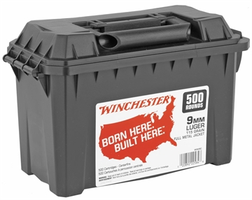 Picture of Winchester Ammo USA Ammo Can 9mmLuger 115gr Full Metal Jacket 500 Per Box/2 Case WW9C