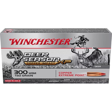 Picture of Winchester Ammo Copper Impact 300WSM 150gr Copper Extreme Point Lead Free 20 Per Box/10 Case X300SCLF