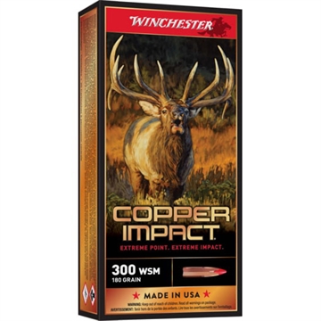 Picture of Winchester Ammo Copper Impact 300WSM 180gr Copper Extreme Point Lead Free 20 Per Box/10 Case X300SCLF2