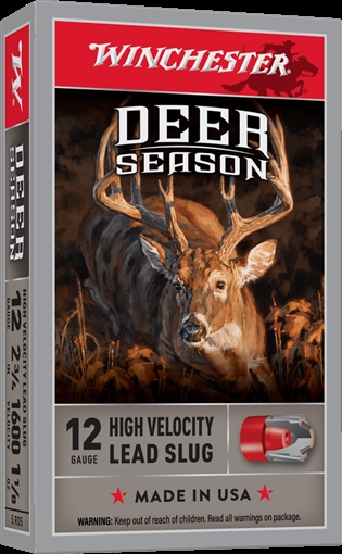 Picture of Winchester Ammo Deer Season High Velocity 12Gauge 2.75" 1 1/8oz Slug Shot 5 Per Box/20 Case X12DS