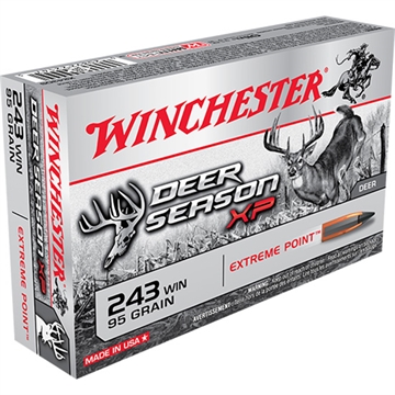 Picture of Winchester Ammunition Deer Season, 243 Win, 95 Grain, Extreme Point Polymer Tip, 20 Round Box X243DS
