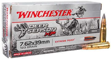 Picture of Winchester Ammo Deer Season XP 7.62x39mm 123gr Extreme Point 20 Per Box/10 Case X76239DS