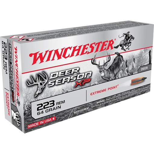Picture of Winchester Ammunition Deer Season, 223 Rem, 64 Grain, Extreme Point Polymer Tip, 20 Round Box X223DS