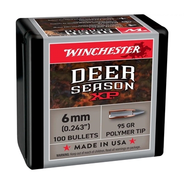 Picture of Winchester Deer Season XP Rifle Bullets 6mm 95 gr 100/ct WB6XP 020892643130