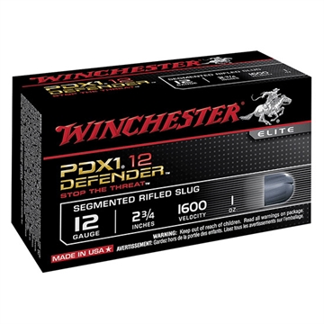 Picture of Winchester Supreme Elite PDX1 Personal Defense Shotgun Ammunition 12 ga 2-3/4" 1 oz Slug 1600 fps 10/ct S12PDX1S