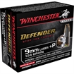 Picture of Winchester Ammunition Defender, 9MM +P, 124 Grain, PDX1, Bonded Jacketed Hollow Point, 20 Round Box S9MMPDB