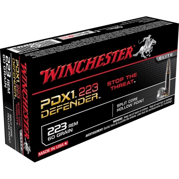 Picture of Winchester Defender Rifle Ammo 223 Rem 60 gr. Split Core Jacketed HP 20 rd. S223RPDB