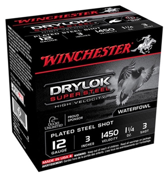 Picture of Winchester Winchester Drylok High Velocity Plated Load 12 ga. 3 in. 1 1/4 oz. 3 Shot 25 rd. SSH1233