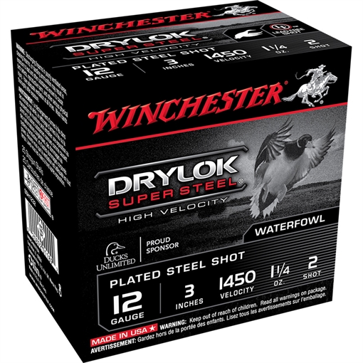 Picture of Winchester Drylok High Velocity Plated Load 12 ga. 3 in. 1 1/4 oz. 2 Shot 25 rd. SSH1232