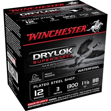Picture of Winchester Drylok Magnum Plated Load 12 ga. 3 in. 1 3/8 oz. BB Shot 25 rd. XSM123BB