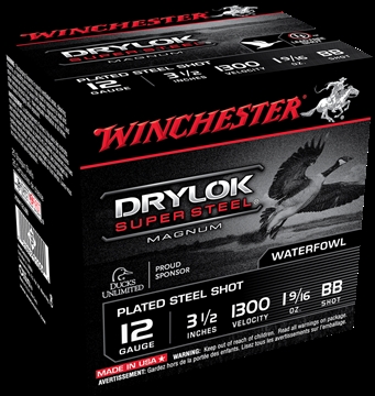 Picture of Winchester Drylok Magnum Plated Load 12 ga. 3.5 in. 1 9/16 oz. BB XSM12LBB