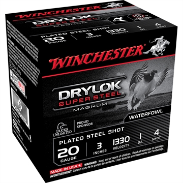 Picture of Winchester Winchester Drylok Magnum Plated Load 20 ga. 3 in. 1 oz. 4 Shot 25 rd. XSM2034