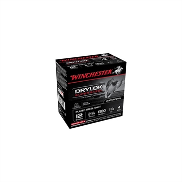 Picture of Winchester Ammo Drylok Super Steel Magnum 12Gauge 2.75" 1 1/4oz 4Shot 25 Per Box/10 Case XSM124