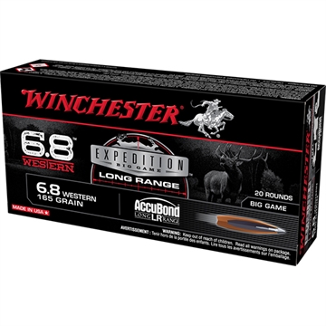 Picture of Winchester Ammo Expedition Big Game Long Range 6.8Western 165gr Nosler AccuBond Long Range 20 Per Box/10 Case S68WLR