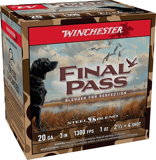 Picture of Winchester Final Pass Shotgun Ammo 20 ga. 3 in. 1 oz. 2.4 & 4 Blend 25 rd. FP203254