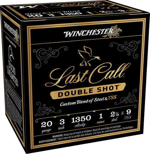 Picture of Winchester Last Call Double Shot Ammo 20 ga. 3 in. 1 oz. 2.5 & 9 TSS 25 rd. LCDS2039