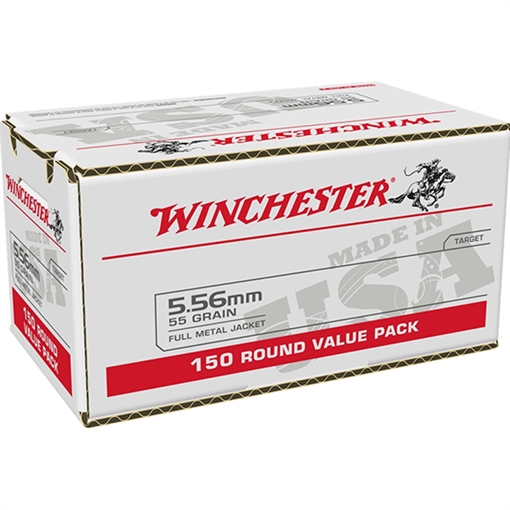 Picture of Winchester Ammo USA M193 5.56x45mmNATO 55gr Full Metal Jacket 150 Per Box/4 Case *Value Pack WM193150