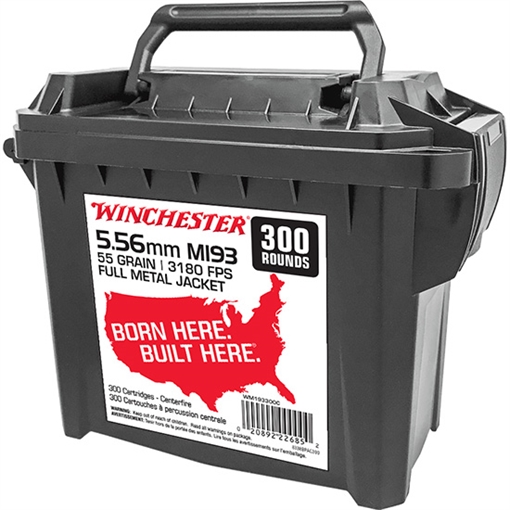 Picture of Winchester Lake City M193 Rifle Ammunition 5.56mm 55 gr. FMJ 3270 fps 300/ct (Polymer Ammo Can) WM193300C