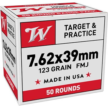 Picture of Winchester 7.62 X 39 123GR FULL METAL JACKET LEAD CORE 50/BOX W7623950
