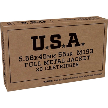 Picture of WINCHESTER L.C. M193 5.56 55G FMJ 20RD BOX 1000RD CASE (USA BROWN BOX) SGM193KW