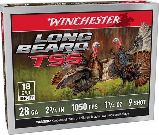 Picture of Winchester Ammo Long Beard TSS 28Gauge 2.75" 1 1/4oz Tungsten 9Shot 5 Per Box/10 Case LBTSS289