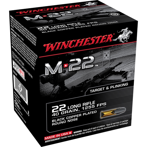 Picture of Winchester Winchester M-22 Pistol Ammo 22 LR 40 gr. Round Nose 500 rd. S22LRT