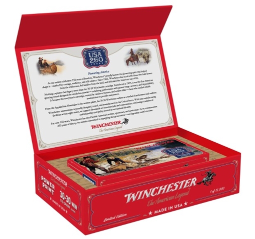 Picture of Winchester Pioneering America USA 250 Cigar Boxes 30-30 Win 170 gr. Powerpoint 20 rd. X3030250