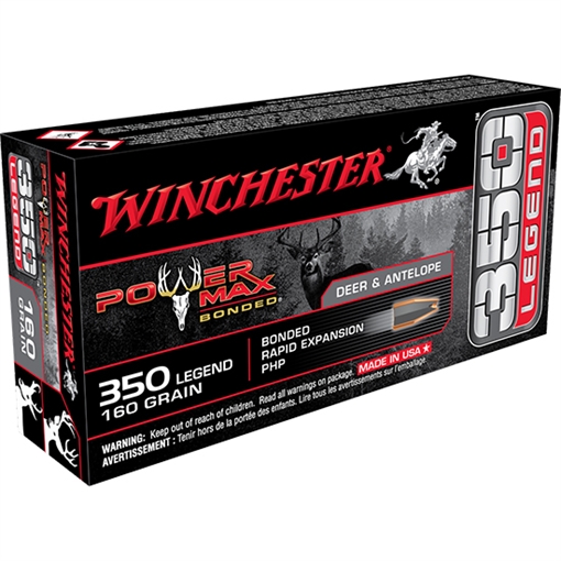 Picture of Winchester Ammo Power Max Bonded 350Legend 160gr Bonded Rapid Expansion PHP 20 Per Box/10 Case X3501BP