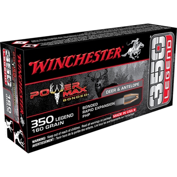 Picture of Winchester Ammo Power Max Bonded 350Legend 160gr Bonded Rapid Expansion PHP 20 Per Box/10 Case X3501BP