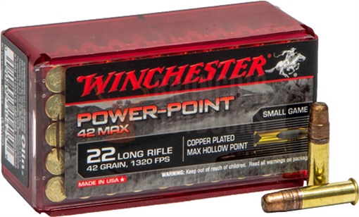 Picture of WINCHESTER POWER POINT MAX 22LR 42GR 50RD 40BX/CS < PP22LRH42