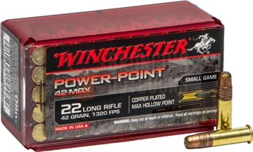Picture of WINCHESTER POWER POINT MAX 22LR 42GR 50RD 40BX/CS < PP22LRH42