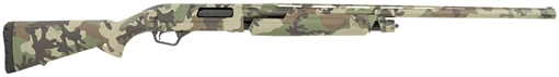 Picture of Winchester Repeating Arms SXP Waterfowl, Pump Action Shotgun, 12 Gauge, 3.5" Chamber, 28" Barrel, Matte Finish, Woodland, Fiber Optic Front Sight, Synthetic Furniture, 4 Rounds 512433292