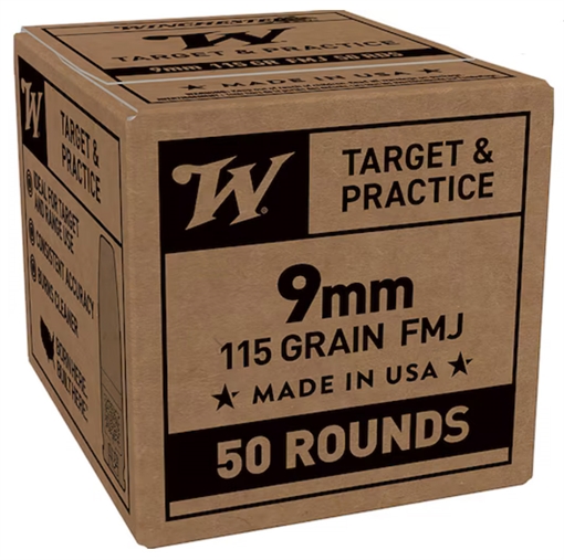 Picture of WINCHESTER AMMO SERVICE GRADE 9MM 115GR FMJ 50/20 SG9W50