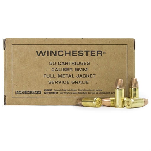 Picture of Winchester Ammo USA 9mmLuger 115gr Full Metal Jacket 50 Per Box/20 Case SG9W50